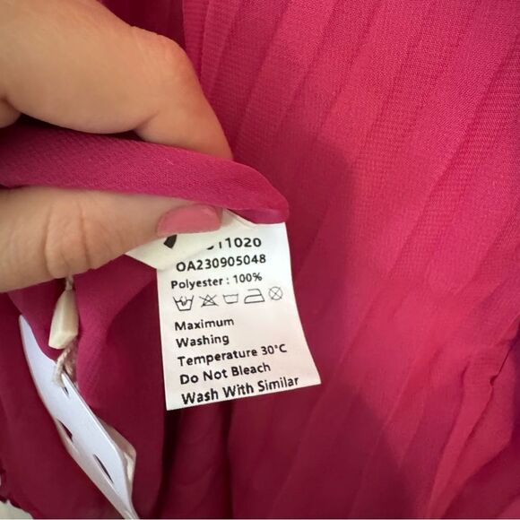 Commense NWT Magenta Ruffle Strapless Dress - Picture 9 of 9